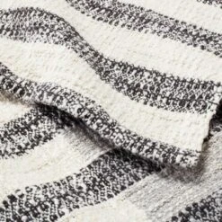 Contrast Edge Stripe Throw Blanket Railroad Gray/Cream - Hearth & Hand™ With Magnolia -Decor Haven Shop GUEST 0a74bc6c 6488 48cf 9a5e 7202f8c219e4