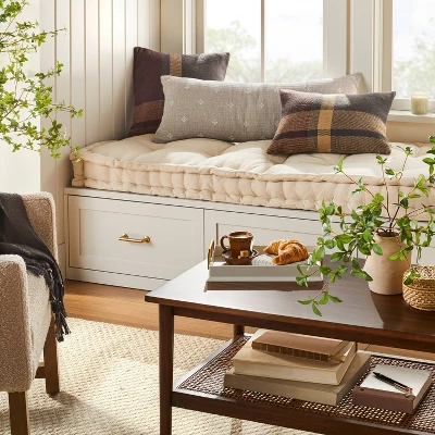 14"x36" Diamond Jacquard Lumbar Bed Pillow - Hearth & Hand™ With Magnolia 3 14"x36" Diamond Jacquard Lumbar Bed Pillow - Hearth & Hand™ With Magnolia