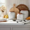 Dry Goods Stoneware Canister With Wood Lid Cream/Brown - Hearth & Hand™ With Magnolia -Decor Haven Shop GUEST 1f1067e8 afa2 468c 98f6 015256fc36d2