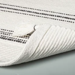 Tonal Stripes Bath Rug Sour Cream/Railroad Gray - Hearth & Hand™ With Magnolia -Decor Haven Shop GUEST 2f18d171 85d9 4317 8172 0e2d70fef955