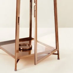 Raised Metal & Glass Pillar Candle Lantern Copper - Hearth & Hand™ With Magnolia 10 Raised Metal & Glass Pillar Candle Lantern Copper - Hearth & Hand™ With Magnolia -Decor Haven Shop GUEST 387cd88b 3e75 4c64 8f3b dd1153cd38c8