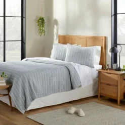 Alternating Stripe Matelassé Coverlet - Hearth & Hand™ With Magnolia -Decor Haven Shop GUEST 3cc612f7 b78d 4c8c ace7 7291fc98a960