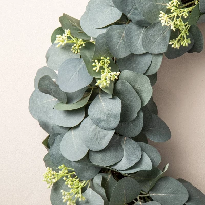 20" Faux Seeded Eucalyptus With Berry Wreath - Hearth & Hand™ With Magnolia 4 20" Faux Seeded Eucalyptus With Berry Wreath - Hearth & Hand™ With Magnolia - Image 2