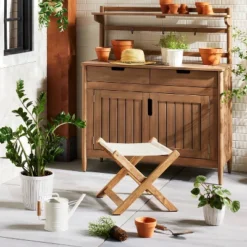 2.88L Painted Metal Watering Can Cream - Hearth & Hand⢠With Magnolia