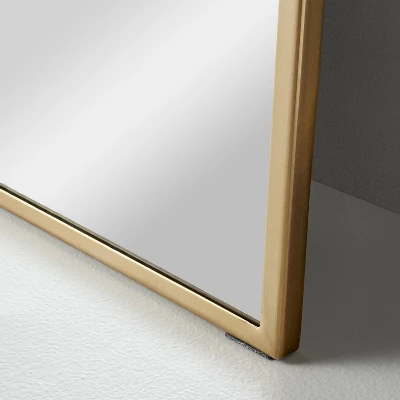 Arched 19"x64" Rectangular Metal Leaning Floor Mirror Brass - Hearth & Hand™ With Magnolia 5 Arched 19"x64" Rectangular Metal Leaning Floor Mirror Brass - Hearth & Hand™ With Magnolia - Image 3
