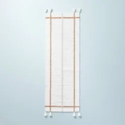 Bold Cross Stripes Tassel Rug Cream/Tan - Hearth & Hand™ With Magnolia -Decor Haven Shop GUEST 5339bf5a f9a7 455d 8155 624fc7ab37a7