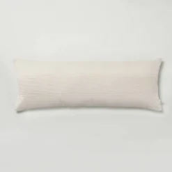 16"x42" Slub Center Stripe Oversized Lumbar Bed Pillow - Hearth & Hand™ With Magnolia -Decor Haven Shop GUEST 59c94da2 2910 417b 9717 22b1103abb33