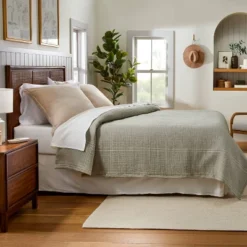 Microstripe Matelassé Coverlet - Hearth & Hand™ With Magnolia -Decor Haven Shop GUEST 5b91dd5e 99a7 4ba8 840e 26e86a998f37 1