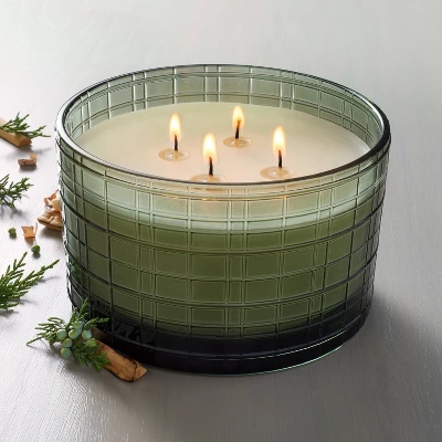 Textured Glass Fireside Spruce Jar Christmas Candle Green 24oz - Hearth & Hand™ With Magnolia -Decor Haven Shop GUEST 5baff4b0 8ccf 4f81 ac38 d4d08ee7f1ea