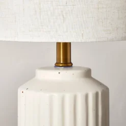 Fluted Ceramic Table Lamp Cream (Includes LED Light Bulb) - Hearth & Hand™ With Magnolia -Decor Haven Shop GUEST 68a1d6df 8d6b 4e93 8aa2 642fd3c5d97d