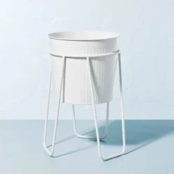 Powder-Coated Metal Planter White - Hearth & Hand™ With Magnolia -Decor Haven Shop GUEST 735655e7 97fd 4c48 9b34 03a10412a7af