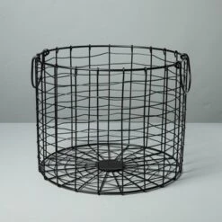 Round Wire Storage Basket With Handles Black - Hearth & Hand™ With Magnolia -Decor Haven Shop GUEST 89271918 20ca 45a0 9c44 39bb0a31b0f0