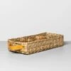 3 Compartment Woven Tank Tray With Leather Handles Beige - Hearth & Hand™ With Magnolia -Decor Haven Shop GUEST 8c2d4e55 811d 458e 87af a93405b01f99