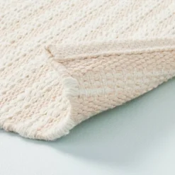 Textured Stripe Indoor/Outdoor Woven Area Rug Beige/Cream - Hearth & Hand™ With Magnolia -Decor Haven Shop GUEST 925d7728 e4f3 4810 930a a2a2166b743a