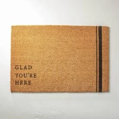 Glad You're Here Coir Doormat Tan/Black - Hearth & Hand™ With Magnolia -Decor Haven Shop GUEST 92655d0f b248 4c18 8a0b 96386821ac81