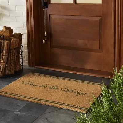 Home For The Holidays Coir Christmas Doormat Tan/Evergreen - Hearth & Hand™ With Magnolia -Decor Haven Shop GUEST 9e851c61 021e 43ed 884c 478b86a9b8e7