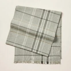 Textured Fall Plaid Woven Table Runner Sage Green - Hearth & Hand™ With Magnolia -Decor Haven Shop GUEST a3a57c62 498d 408a 9c9a de3a025d8d7d