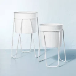 Powder-Coated Metal Planter White - Hearth & Hand™ With Magnolia -Decor Haven Shop GUEST a76d978f dc8a 425b b1df a4a260c6b670