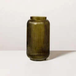 Ribbed Glass Jug Vase Dark Green - Hearth & Hand™ With Magnolia -Decor Haven Shop GUEST ab2d0c8c 897e 425f 8c87 38834a481ab7