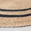 Round 5' Double Stripe Braided Jute Area Rug Charcoal/Tan - Hearth & Hand™ With Magnolia