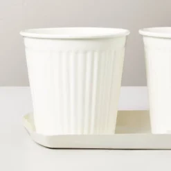 Fluted Metal Window Sill Planter Tray Cream - Hearth & Hand™ With Magnolia -Decor Haven Shop GUEST b7485401 1fd1 4f6d b187 3f85eb9d9c05