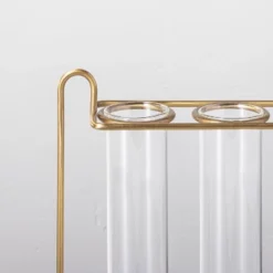 5pc Steel & Glass Plant Propagation Vase Set Gold/Clear - Hearth & Hand™ With Magnolia 5 5pc Steel & Glass Plant Propagation Vase Set Gold/Clear - Hearth & Hand™ With Magnolia -Decor Haven Shop GUEST bd584058 2904 42ec 9b41 ff94429f423b