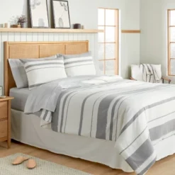Herringbone Stripe Comforter & Sham Set Sour Cream/Railroad Gray -Decor Haven Shop GUEST c1de9510 0cb1 4d6a 8f79 c0da648367c9