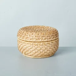 Woven Basket With Lid Natural - Hearth & Hand™ With Magnolia -Decor Haven Shop GUEST cd13636c be60 427b b7e0 6ad52733400f