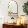 Arched Metal Frame Mirror With Shelf Brass Finish - Hearth & Hand™ With Magnolia -Decor Haven Shop GUEST d1efb9c9 c566 4f4b b3eb 2e329ce27b7f
