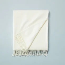 Solid Hemstitch With Fringe Throw Blanket - Hearth & Hand™ With Magnolia -Decor Haven Shop GUEST d514af1b 5e17 4899 b34d c457ac7ff1f0