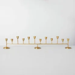 Antiqued Metal Taper Candelabra Brass Finish - Hearth & Hand™ With Magnolia -Decor Haven Shop GUEST d62a3121 0a9e 4351 ac83 c05923aa585d