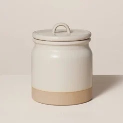 Dry Goods Stoneware Crock Canister Warm Gray/Clay - Hearth & Hand™ With Magnolia 12 Dry Goods Stoneware Crock Canister Warm Gray/Clay - Hearth & Hand™ With Magnolia -Decor Haven Shop GUEST e8cc15f8 eba3 440d 8e23 4974c4232203