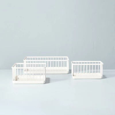 Wire Storage Basket Sour Cream - Hearth & Hand3 With Magnolia 4 Wire Storage Basket Sour Cream - Hearth & Hand3 With Magnolia - Image 2